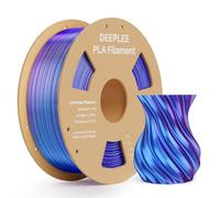 DEEPLEE Silk PLA Filament Dual Colours Blue Purple 1KG, 3D Printer Filaments 1.75mm, Accuracy Tolerance +/- 0.02mm, Filament 3D Printing Materials Compatible with FDM Printers
