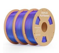 DEEPLEE Silk PLA Filament Dual Colours Blue Purple 3KG, 3D Printer Filaments 1.75mm, Accuracy Tolerance +/- 0.02mm, Filament 3D Printing Materials Compatible with FDM Printers