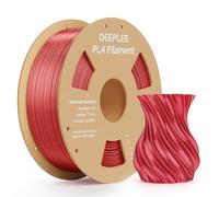 DEEPLEE Silk PLA Filament Red 1KG, 3D Printer Filaments 1.75mm, Accuracy Tolerance +/- 0.02mm, Filament 3D Printing Materials Compatible with FDM Printers