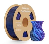 DEEPLEE Silk PLA Filament Triple Colours Blue Purple Black 1KG, 3D Printer Filaments 1.75mm, Accuracy Tolerance +/- 0.02mm, Filament 3D Printing Materials Compatible with FDM Printers