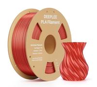 DEEPLEE Silk PLA Filament True Red 1KG, 3D Printer Filaments 1.75mm, Accuracy Tolerance +/- 0.02mm, Filament 3D Printing Materials Compatible with FDM Printers