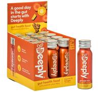 Deeply Foods Daily Prebiotic Fibre - Powerful Proven Prebiotics for Gut Health, Supports Digestion, Reduces Bloating, Vitamin D3 & B9 for Immune (12 Pack, Carrot and Ginger)