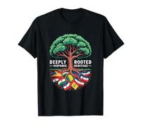 Deeply Rooted Hispanic Heritage Tree Flags Pride T-Shirt
