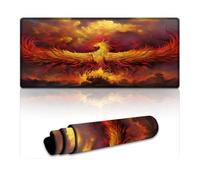 DEEPPAPEU Extra Large Mouse Mat Phoenix Extended Mouse Pad Smooth SurfaceHigh AccuracyFast-MovingAnti-ScratchNon-Slip Base 40X90cm