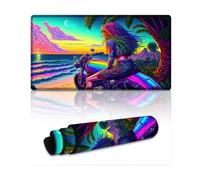 DEEPPAPEU Gaming Mouse Pad Rebel Ride by The Ocean Extended Mousepad 40X75cm Large Desk Mat Non-Slip Rubber Base Mousepad for Laptop Computer PC