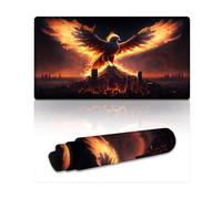 DEEPPAPEU Mousepad Phoenix from The Ashes Computer Keyboard Mouse Mat 40X75cm Table Pad with Stitched Edges Durable Non-Slip Natural Rubber Base
