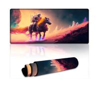 DEEPPAPEU Stitched Edges Mouse Pad Riding My Space Horse Computer Keyboard Mouse Mat 40X90cm Keyboard Pad for Computer And Laptop Home Office Gaming