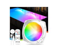 DeeprBetter Underwater Pool Lights with Remote Control, Hot Tub Lights Lazy Spa with 9 Modes Multicolor RGB, Rechargeable Battery Swimming Pool Light, IP68 Waterproof Submersible LED Light 12W