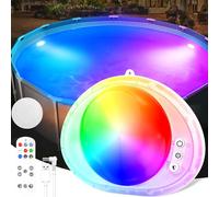 DeeprBlu 2025 Improved Underwater Pool Light with Remote, Submersible LED Pool Light Rechargeable Battery Powered, Magnetic Pool Lights with Strong Glue, IP68 Waterproof Hot Tub Lights for Bathtub,Spa