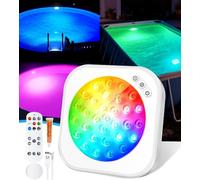 DeeprBlu 2026 Upgraded Wireless Swimming Pool Lighting with Remote Control, Rechargeable Submersible Above Ground Pool Light with 9 Lighting Modes, Magnetic Pool Lights for Spa & Bath