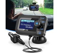 DeeprBlu Car DAB/DAB+ Radio Adapter & Bluetooth FM Transmitter, Auto Scan Station DAB Adapter, 2.3'' Display Car DAB Receiver with Hand-Free +AUX Out +2 USB Charge Port, Support TF Card Music Player