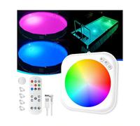 DeeprBlu Rechargeable Pool Lights Underwater with Remote Control, Submersible Pool Lights for Above Ground Pool, IP68 Waterproof Hot Tub Light with Magnet | Suction Cups, Underwater Bathtub Spa Light