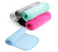 Deepton 6 Pack Flannel Make Up Remover Cloth, Soft Microfibre Face Cloth, 15.75 X 7.87in Face Wash Cloth for Daily Beauty Makeup Removal（ Reusable）