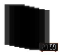 Deepton 6 Sheets of LED Light Dimmer Film, Self-Adhesive, LED Cover Dimming 50%, Light Dimmer Tint Film, Black Film, Self-Adhesive, Blackout Film for Light Alarm Clock, Router, Electronic Devices