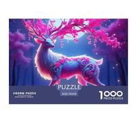 Deer 1000 Jigsaw for Adults Challenging Beautiful Decoration Puzzle Impossible Difficult Challenging Cute Animal Theme Brainteasing Adults Jigsaw Puzzle 70x50cm/1000pcs Educational Games