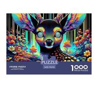 Deer 1000 Jigsaw for Adults Challenging Beautiful Decoration Puzzle Impossible Hard Difficult Challenging Cute Animal Theme Brainteasing Adults Jigsaw Puzzle 70x50cm/1000pcs