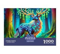 Deer 1000 Jigsaw for Adults Puzzles Beautiful Decoration Puzzle Fun Challenging Cute Animal Theme Brainteasing Adults Jigsaw Puzzle 70x50cm/1000pcs Educational Games