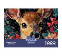 Deer 1000 Piece Jigsaw Puzzle Educational Games Classic Animal Jigsaws Beautiful Decoration Puzzle for Travel Gifts,Present 70x50cm/1000pcs