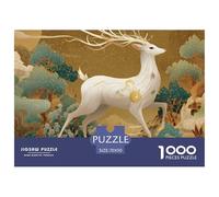 Deer 1000 Piece Jigsaw Puzzle Family Game Creative Animal Jigsaw Puzzles Beautiful Decoration Puzzle for Travel Gifts,Present 70x50cm/1000pcs