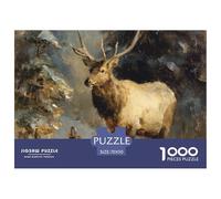 Deer 1000 Piece Jigsaw Puzzle Family Game Creative Animal Jigsaws Beautiful Decoration Puzzle for Travel Gifts,Present 70x50cm/1000pcs