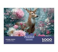 Deer 1000 Piece Jigsaw Puzzle Family Game Creative Animal Jigsaws Beautiful Decoration Puzzle for Travel Gifts,Present 70x50cm/1000pcs