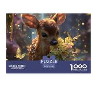 Deer 1000 Piece Jigsaw Puzzle Family Game Creative Cute Jigsaws Beautiful Decoration Puzzle for Travel Gifts,Present 70x50cm/1000pcs
