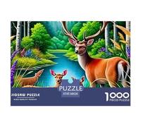 Deer 1000 Piece Jigsaw Puzzle for Adults And Kids Challenging Games Beautiful Decoration 38x26cm/1000pcs