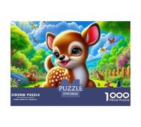Deer 1000 Piece Jigsaw Puzzle for Adults And Kids - Forest Deer Includes Whimsies, Challenging, Family Activity, 'What Happens Next' 38x26cm/1000pcs
