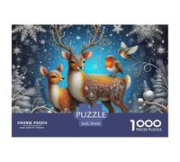 Deer 1000 Piece Jigsaw Puzzle for Adults And Kids - Forest Deer Premium Quality, Rewarding, DIY Wall Decor, 'What Happens Next' 70x50cm/1000pcs