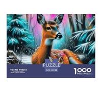 Deer, 1000-piece Jigsaw Puzzle, Interactive Tabletop Amusement Inspiring Friendly Rivalry Laughter Engagement, Great Choice for Gatherings Celebrations Shared Recreational Moments, Suitable for Ages 1
