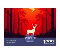 Deer 1000 Piece Jigsaw Puzzles for Adults And Kids Brainteasing Games Beautiful Decoration 70x50cm/1000pcs