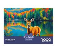 Deer 1000 Piece Jigsaw Puzzles for Adults Brainteasing Games Beautiful Decoration 70x50cm/1000pcs