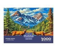 Deer 1000 Piece Jigsaw Puzzles Fun Challenging Modern Cute Animals Puzzles Game Beautiful Decoration Suitable for Children & People Aged 14+ 70x50cm/1000pcs