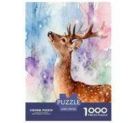 Deer, 1000-piece Puzzle, Boosts Memory And Problem-solving Skills, Great for Display Or Keepsakes, Suitable for Ages 10+, Painted Style Animal, 70x50cm/1000pcs