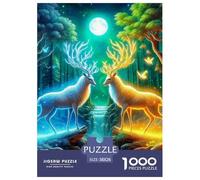 Deer 1000 Pieces Cute Ocean Animal Paper Jigsaw Puzzle - "What Happens Next" Decoration for Adults & Kids | 38x26cm/1000pcs