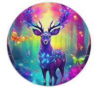 Deer 1000 Pieces Deer Jigsaw Puzzles Colourful Beautiful Decoration for Adults And Kids 1000pcs (67.5x67.5cm)