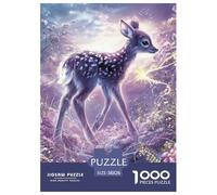 Deer 1000 Pieces Jigsaw Puzzles Engaging Educational Games Fantastic Jigsaw Puzzle Beautiful Decoration for Gifts 38x26cm/1000pcs