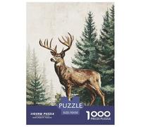 Deer 1000 Pieces Jigsaw Puzzles Engaging Family Games Jigsaw Puzzle Beautiful Decoration for Adults And Kids 70x50cm/1000pcs