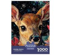 Deer 1000 Pieces Jigsaw Puzzles Engaging Family Games Jigsaw Puzzle Beautiful Decoration for Gifts 70x50cm/1000pcs