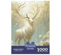 Deer 1000 Pieces Jigsaw Puzzles Engaging Family Games Jigsaw Puzzles Beautiful Decoration for Adults & Families 70x50cm/1000pcs