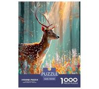 Deer 1000 Pieces Jigsaw Puzzles Engaging Family Games Jigsaw Puzzles Beautiful Decoration for Adults And Kids 70x50cm/1000pcs