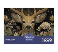 Deer 1000 Pieces Jigsaw Puzzles Engaging Family Games Jigsaw Puzzles Beautiful Decoration for Gifts 70x50cm/1000pcs
