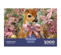 Deer 1000 Pieces Jigsaw Puzzles Engaging Family Games Jigsaw Puzzles Beautiful Decoration for Gifts 70x50cm/1000pcs