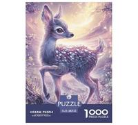 Deer 1000 Pieces Jigsaw Puzzles Engaging Home Decoration Fantastic Jigsaw Puzzle Unique Puzzle Gift for Adults & Families 52x38cm/1000pcs