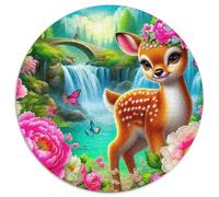 Deer 1000 Pieces Jigsaw Puzzles For Adults Family Challenge Toys Stress Relieving Entertainment Cultivate The Spirit of Teamwork for Family Decorations 1000pcs (67.5x67.5cm)