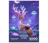 Deer 1000 Pieces Paper Jigsaw Puzzle Impossible Puzzle Beautiful Decoration for Adults And Kids 38x26cm/1000pcs