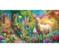deer 1000 Pieces Puzzle for Women, Gifts for Men Recycled Paper Educational Game Challenge Challenging Puzzles Beautiful Decoration Puzzle 70x50/1000pcs