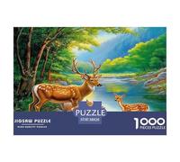Deer 1000pc Jigsaw Puzzle Ultra Difficult Stress Relief Puzzle Made in UK Missing Piece Guarantee 100% Recycled 38x26cm/1000pcs