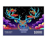 Deer 1000pc Jigsaw Puzzle Ultra Difficult Stress Relief Puzzle Made in UK Missing Piece Guarantee 100% Recycled 70x50cm/1000pcs