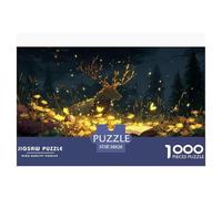 Deer 3D Paper Puzzle Game 38x26cm/1000pcs, Firefly Forest - Creative And Educational, Perfect for Relaxing And Home Decoration, A Great Gift for Everyone